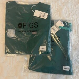 FIGS XS Hunter Green Scrubs Jogger Pants & Top *Limited Edition Color*